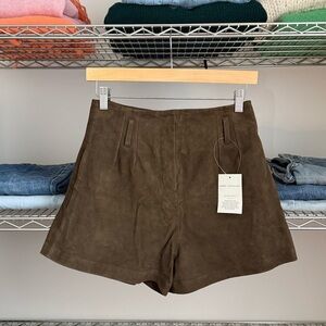 Frankie Shop | Lise Suede Shorts